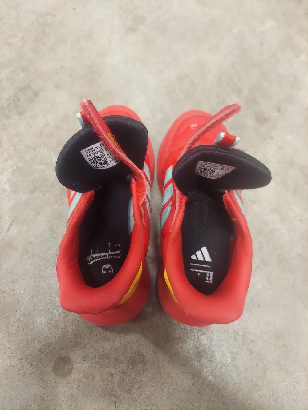 Kids Size 11K Red 'Armor Up' Adidas Sneakers